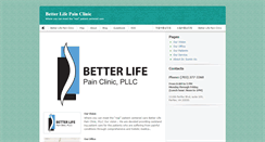 Desktop Screenshot of betterlifepainclinic.com
